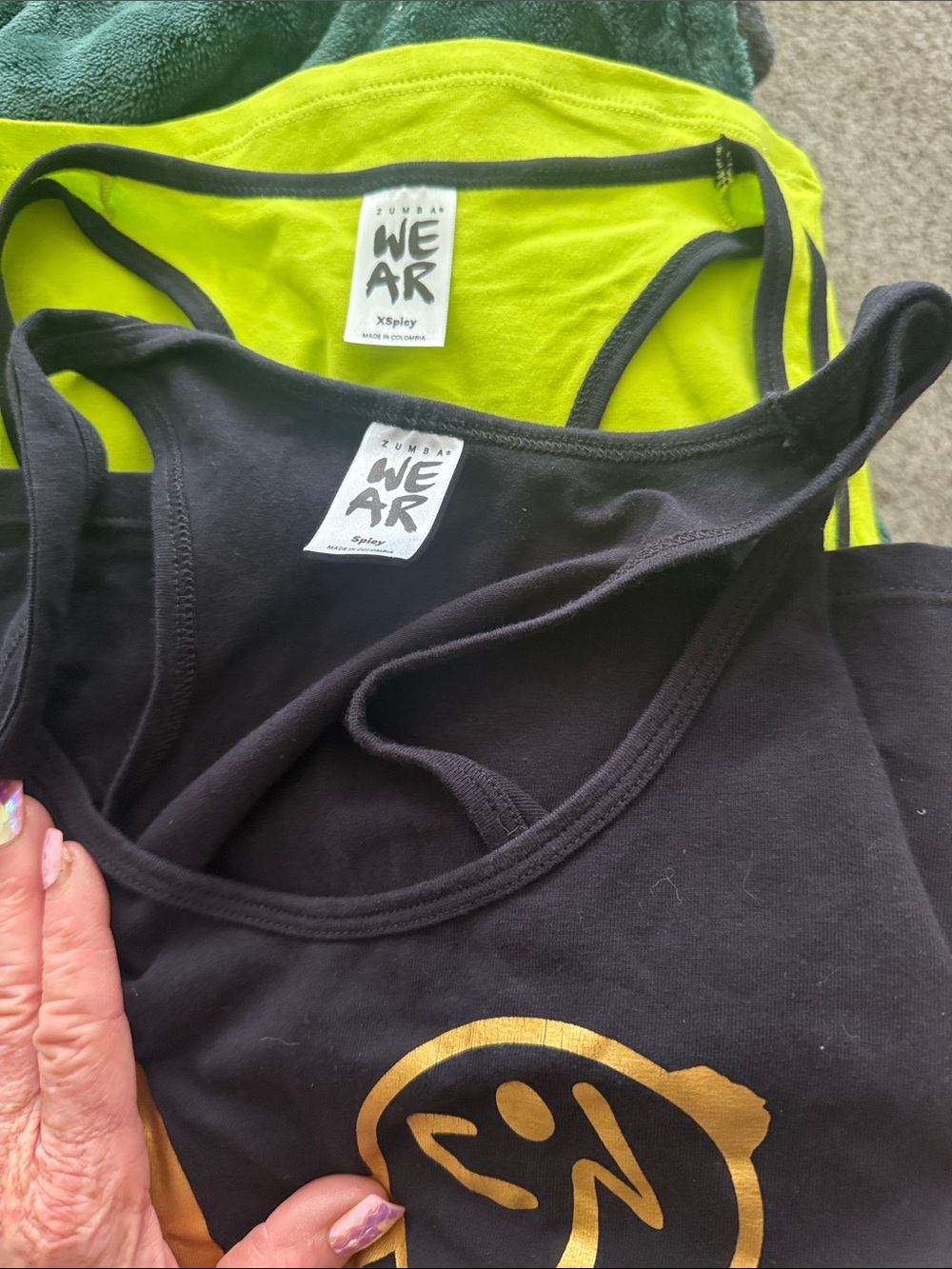 Zumba Fitness Black & Neon Yellow Graphic Tank Tops - Picture 4 of 4